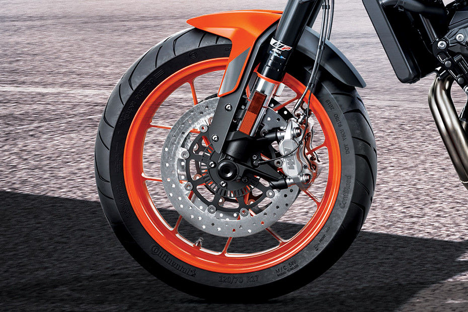 Front Tyre View of 890 Duke