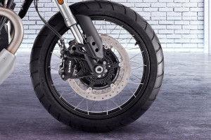 Front Tyre View of V85 TT