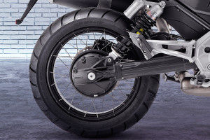 Rear Tyre View of V85 TT
