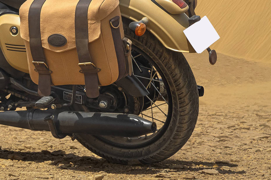 Rear Tyre View of Jawa