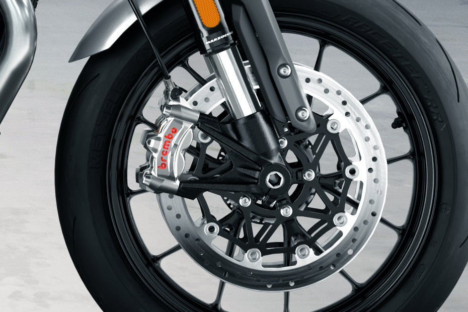 Front Brake View of Speed Twin