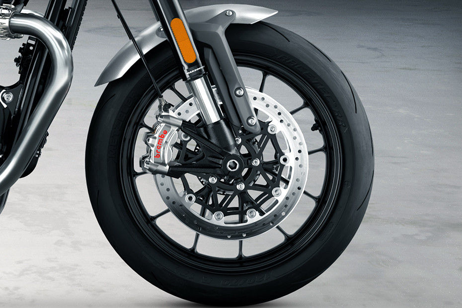 Front Tyre View of Speed Twin