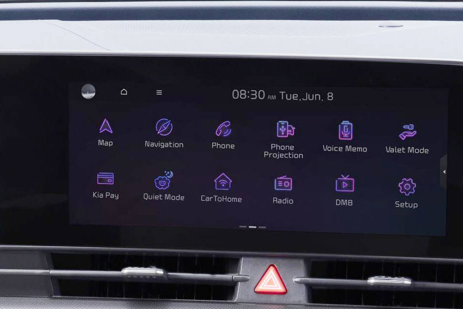 Infotainment System Main Menu Image of Sportage
