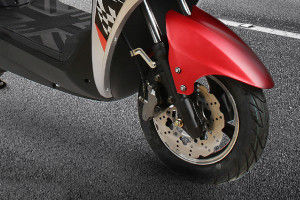 Front Tyre View of Racer
