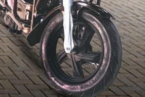 Front Tyre View of Dhanno