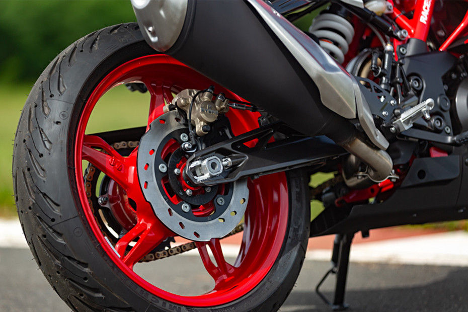 Rear Tyre View of Apache RR 310