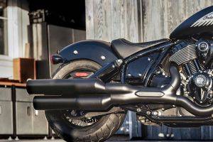 Exhaust View of Chief Bobber Dark Horse