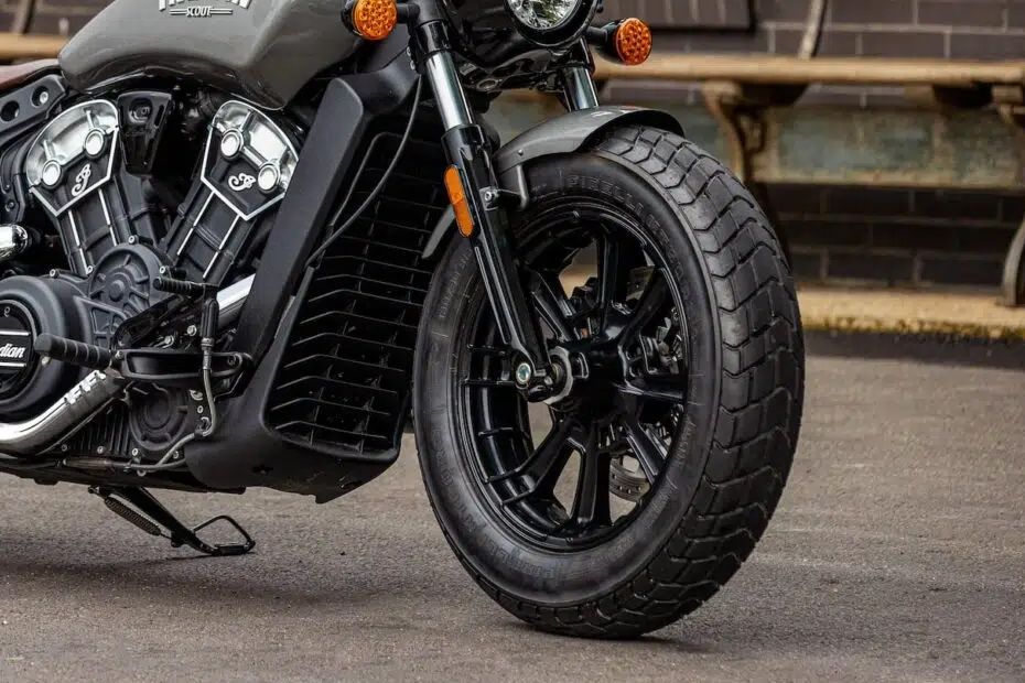 Front Tyre View of Scout Bobber
