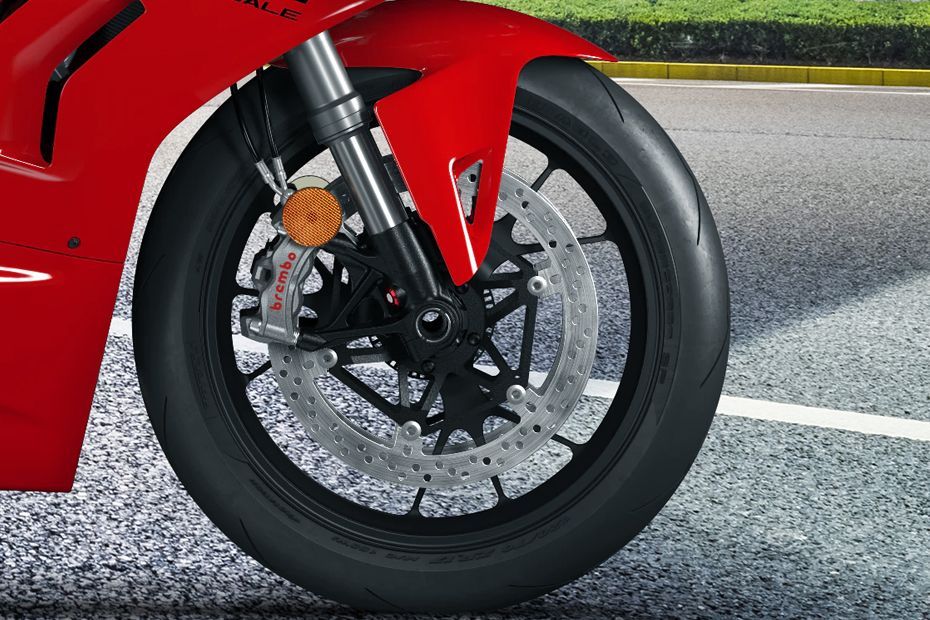 Front Tyre View of Panigale V4