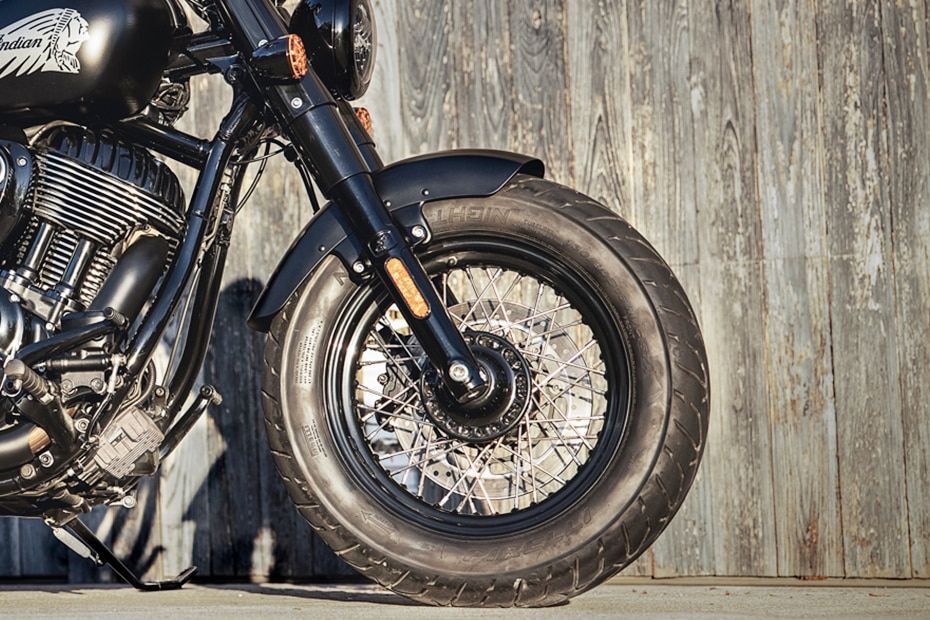 Front Tyre View of Chief Bobber Dark Horse
