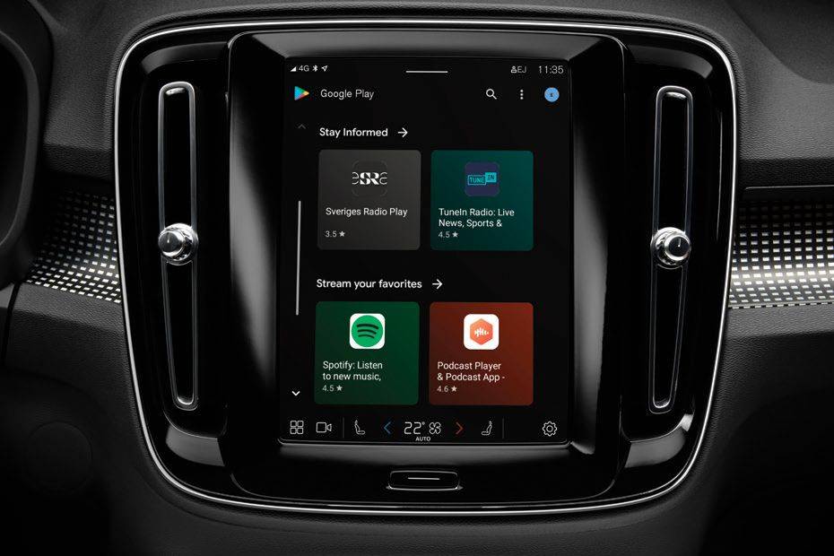 Infotainment System Main Menu Image of XC40 Recharge