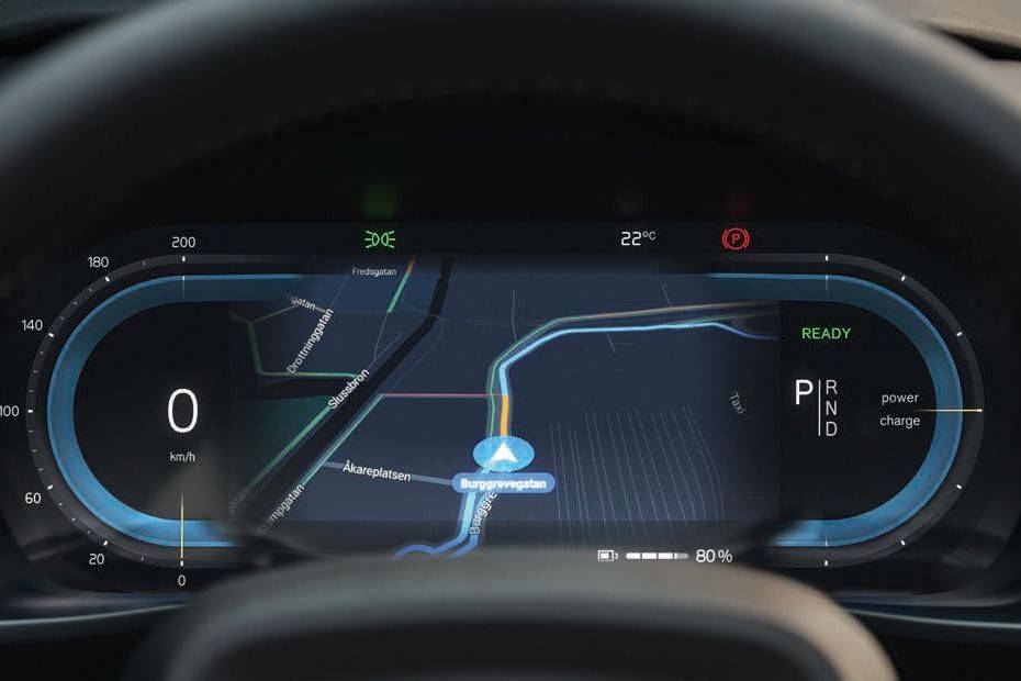 Instrumentation console on start-up Image of XC40 Recharge