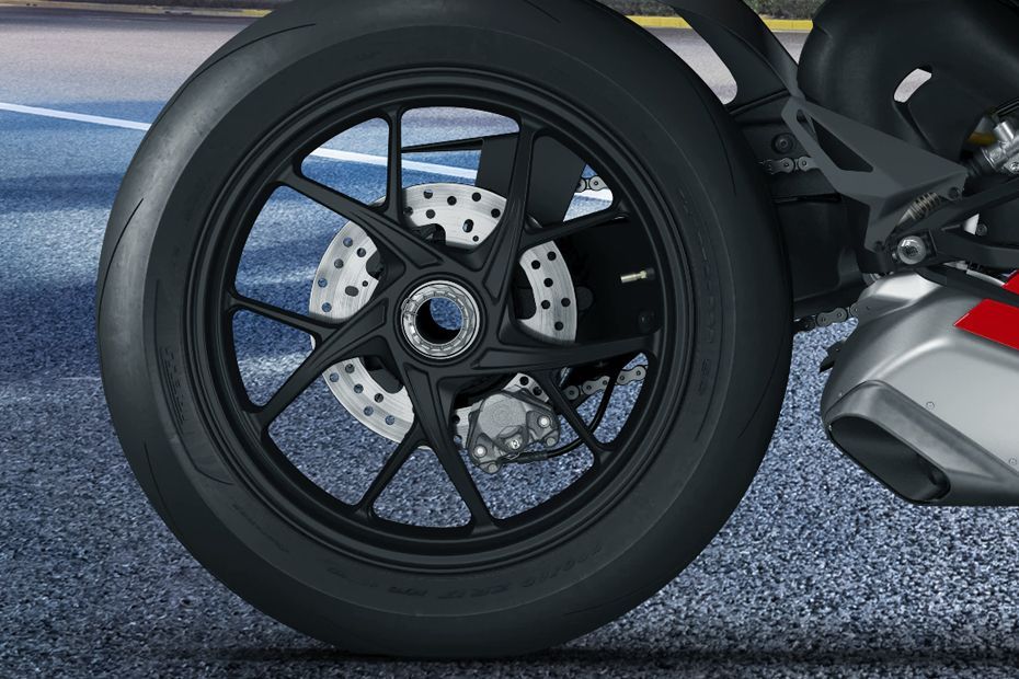 Rear Tyre View of Panigale V4