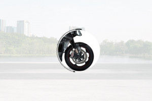 Front Brake View of Electric Bike