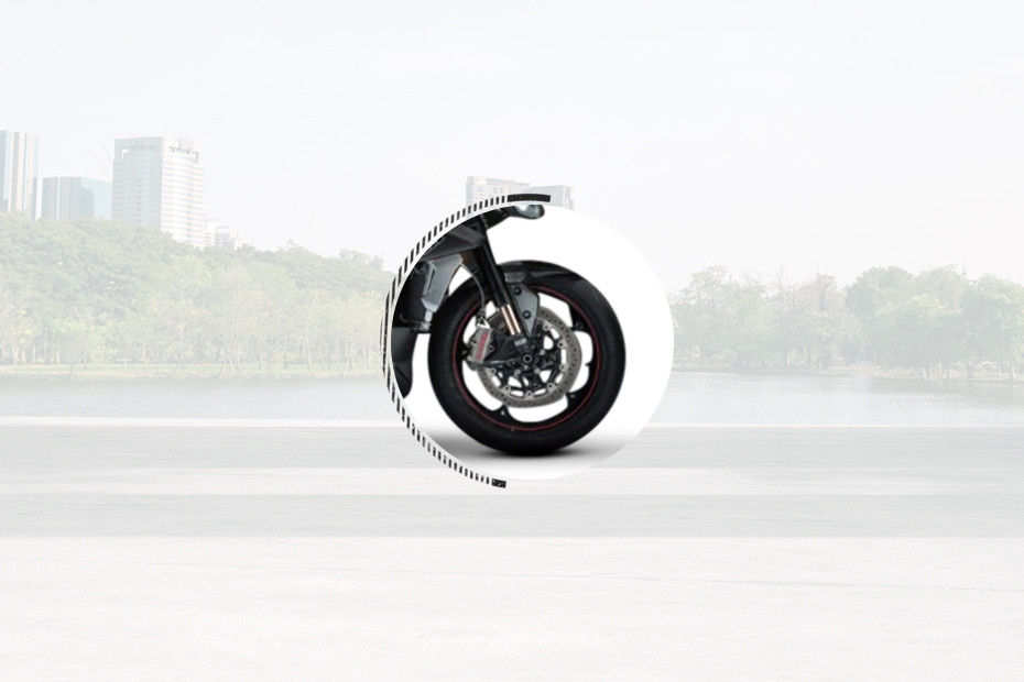 Front Tyre View of Electric Bike