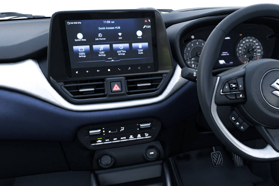 Infotainment System Main Menu Image of Baleno 2022