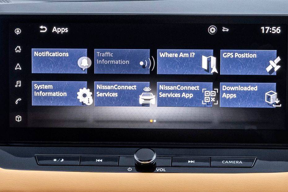 Infotainment System Main Menu Image of X-Trail