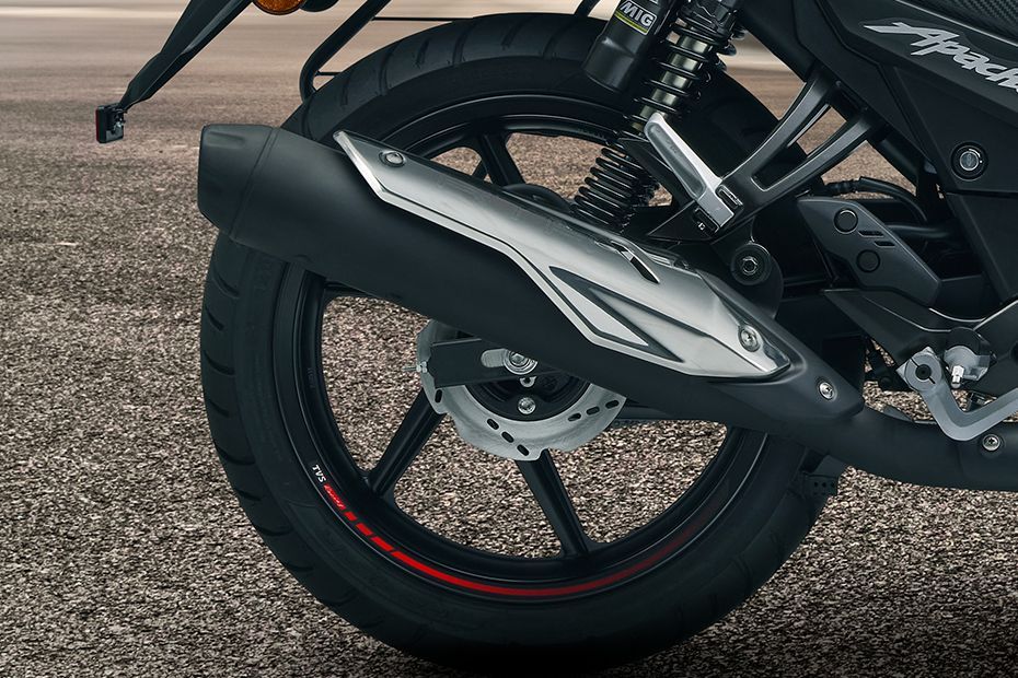 Rear Tyre View of Apache RTR 160