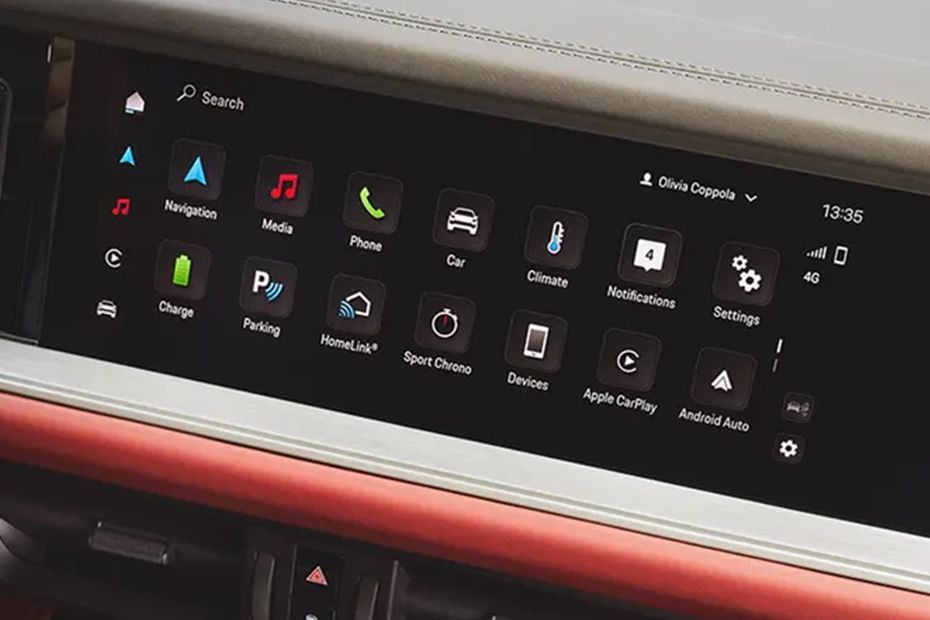 Infotainment System Main Menu Image of Cayenne Coupe