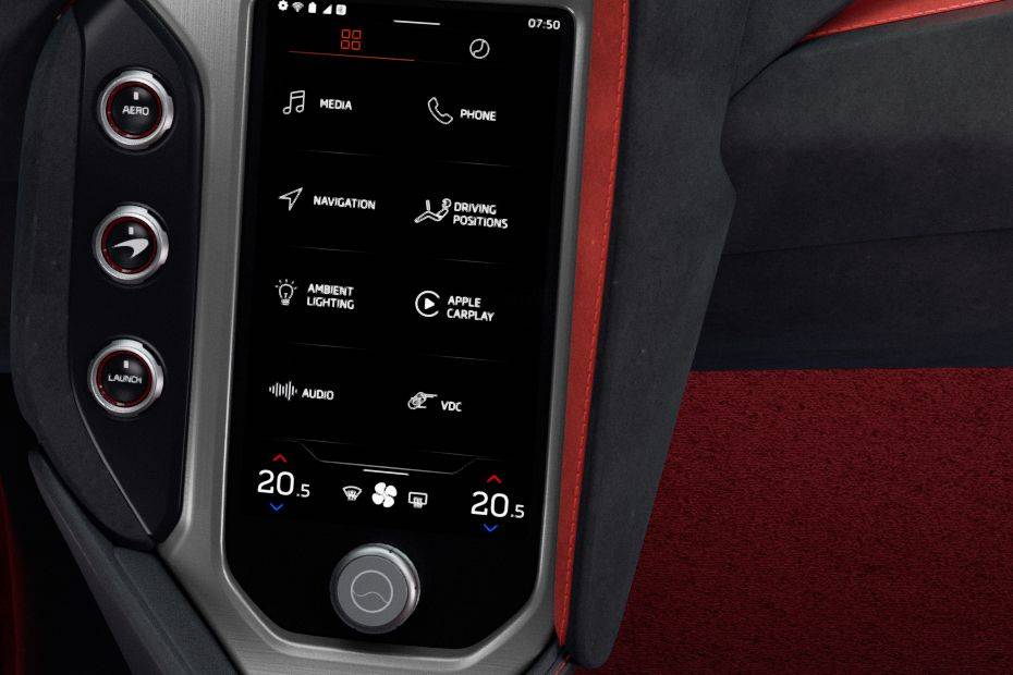 Infotainment System Main Menu Image of 750S