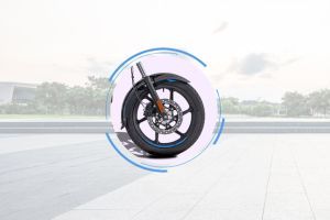 Front Tyre View of Pulsar 150