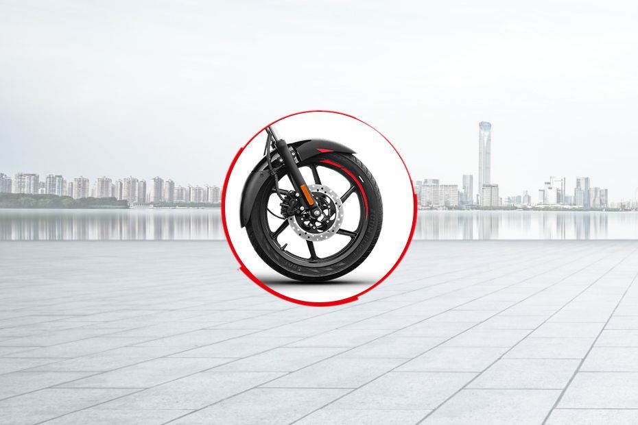 Front Tyre View of Pulsar 125