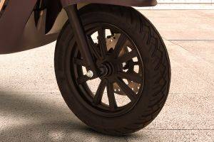 Front Tyre View of Aura