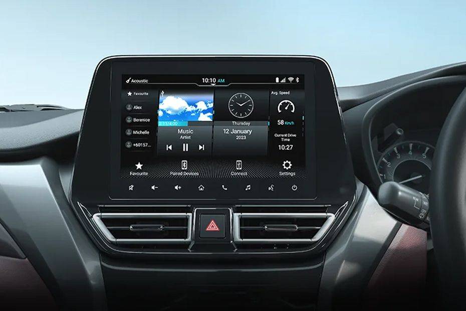 Infotainment System Main Menu Image of FRONX