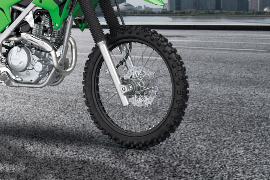 Front Tyre View of KLX230RS