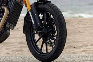 Front Tyre View of Scrambler 400X