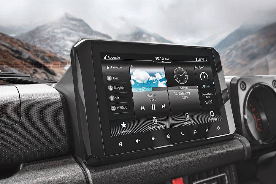 Infotainment System Main Menu Image of Jimny