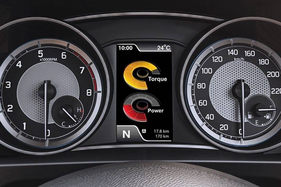 Instrumentation console on start-up Image of Dzire