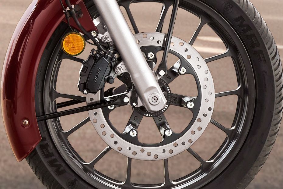 Front Brake View of CB350