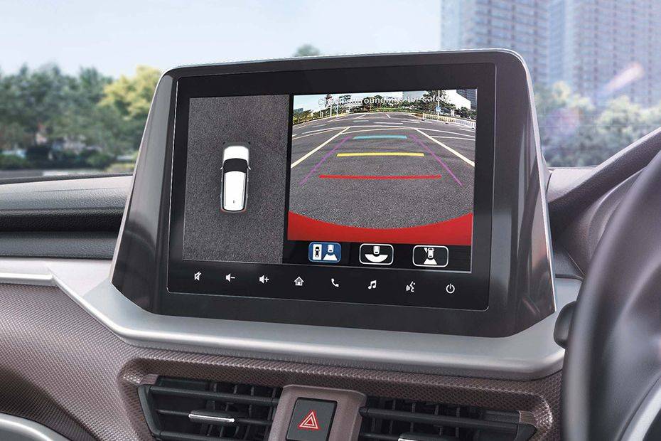 Rear view camera/parking sensor view Image of Brezza