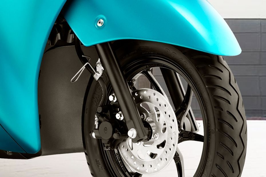 Front Suspension View of Fascino 125 Fi Hybrid
