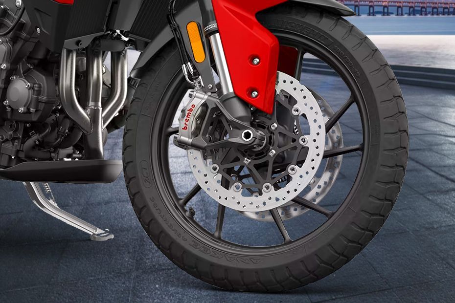 Front Tyre View of Tiger 850 Sport