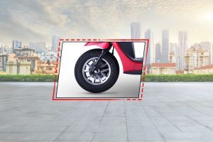 Front Tyre View of ETrance Neo