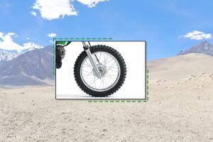 Front Tyre View of KLX110R L