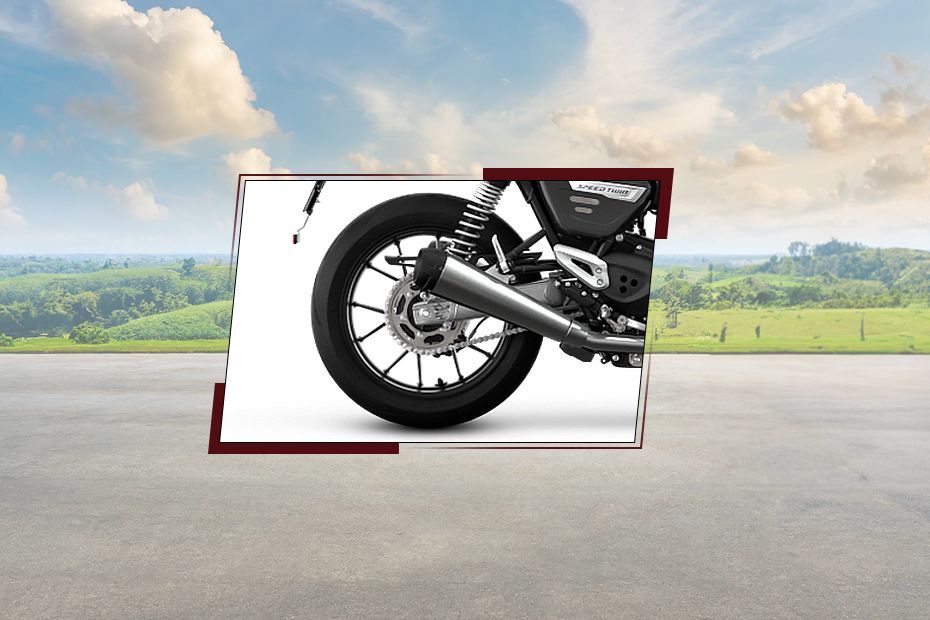 Rear Tyre View of Speed Twin