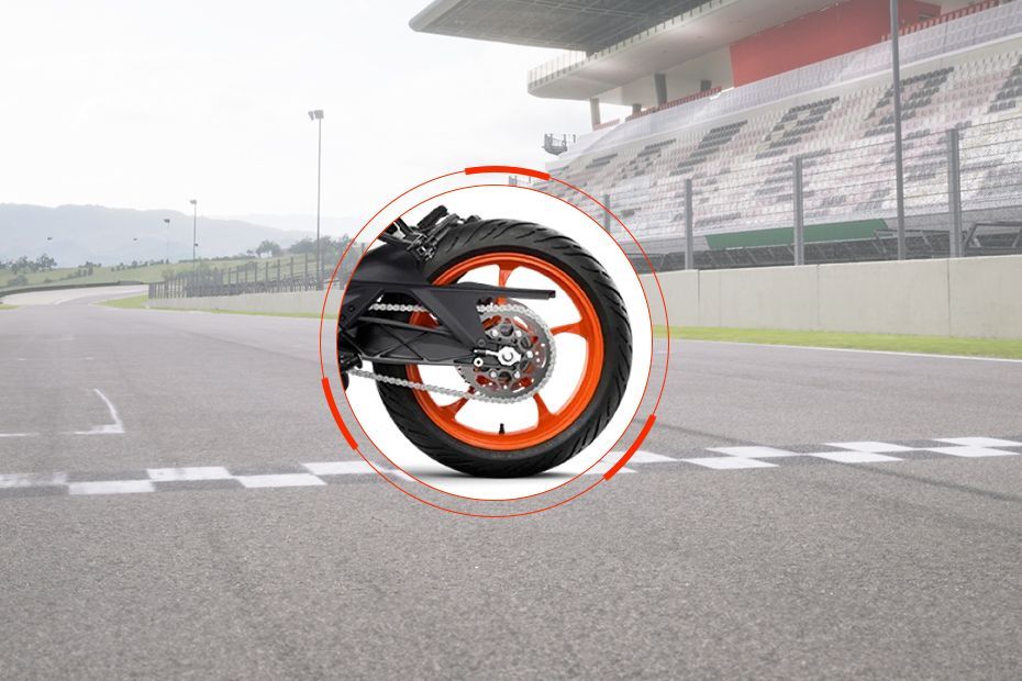 Rear Tyre View of RC 390