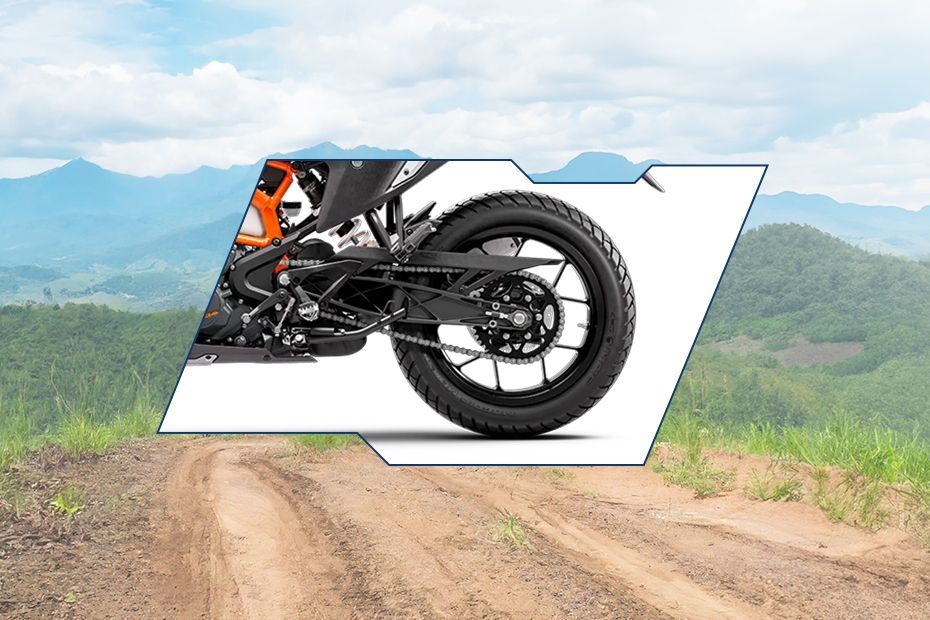 Rear Tyre View of 390 Adventure