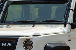 Wiper with full windshield Image of Gurkha 5 Door