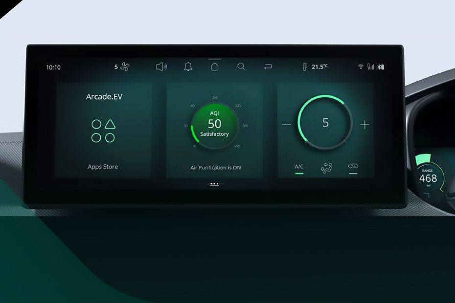 Infotainment System Main Menu Image of Curvv EV