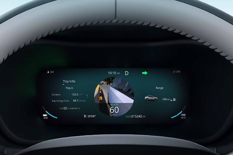 Instrumentation console on start-up Image of Curvv EV