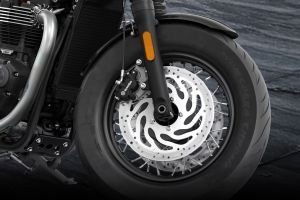 Front Brake View of Bonneville Bobber