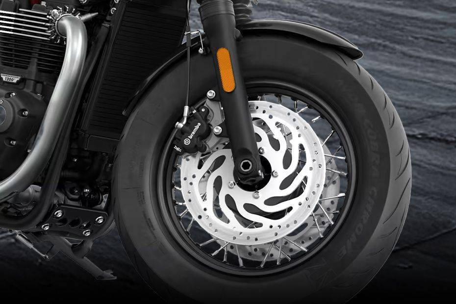 Front Brake View of Bonneville Bobber