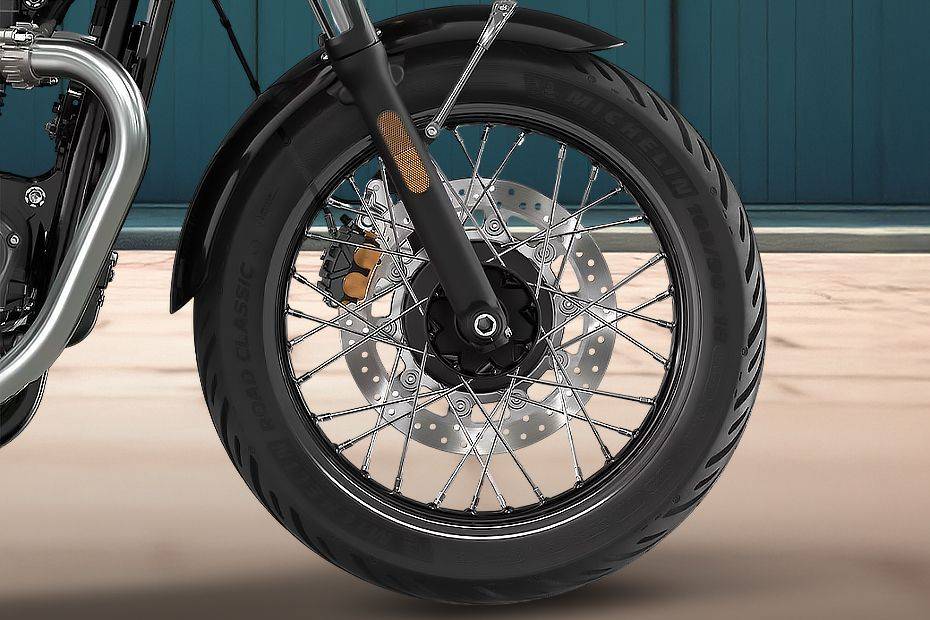 Front Tyre View of Bonneville T100