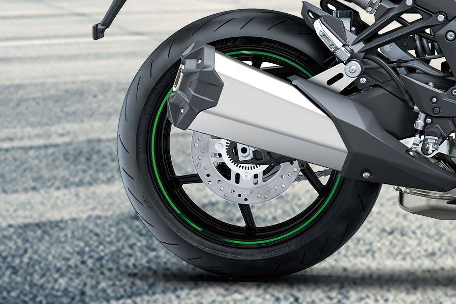 Rear Tyre View of Ninja 1100SX