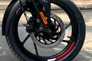 Front Brake View of Pulsar N150