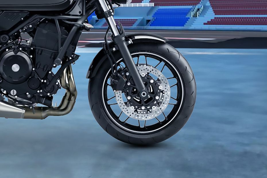 Front Tyre View of Z650RS
